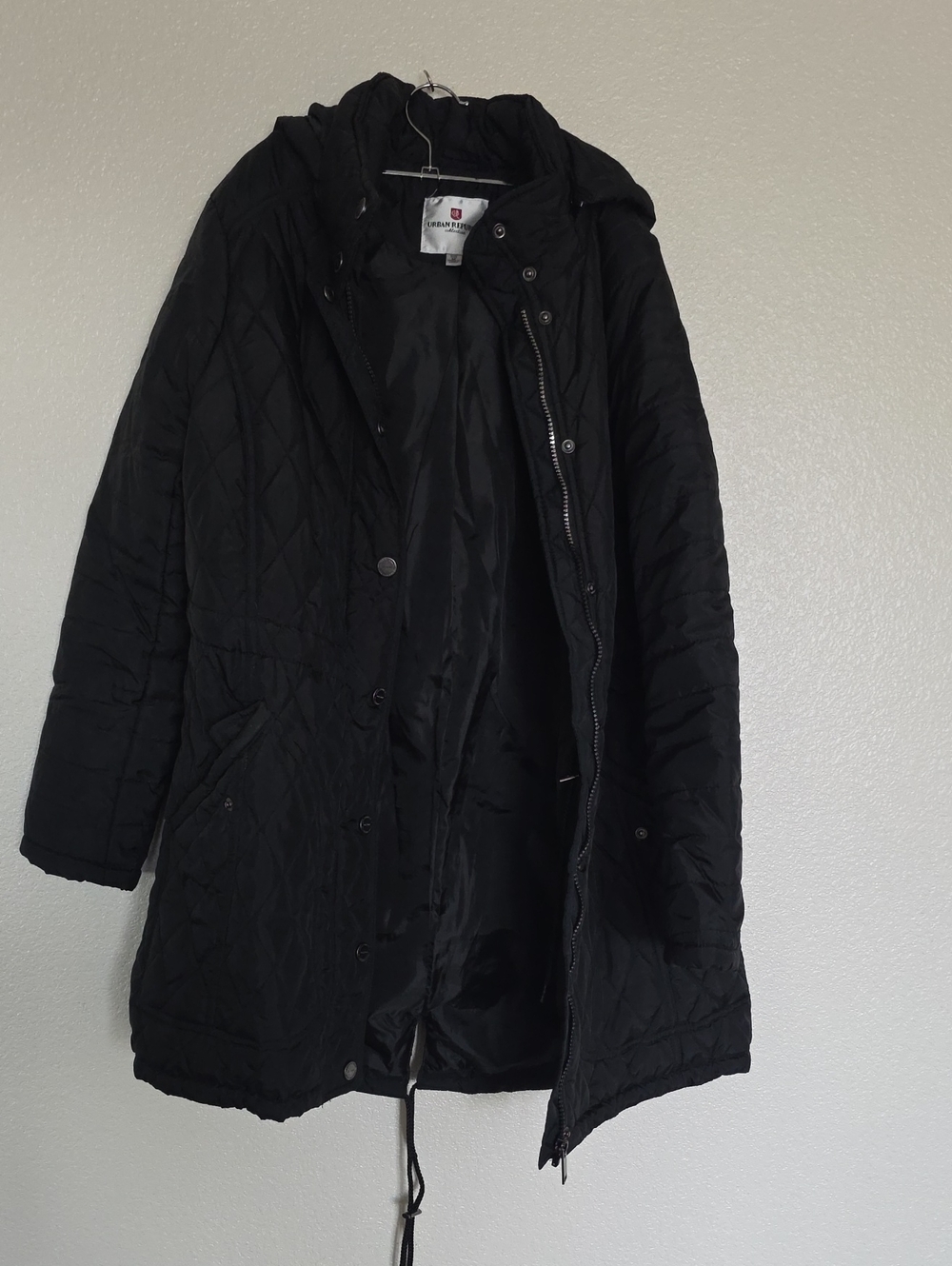 Carhartt Black Quilted Hooded Puffer Coat